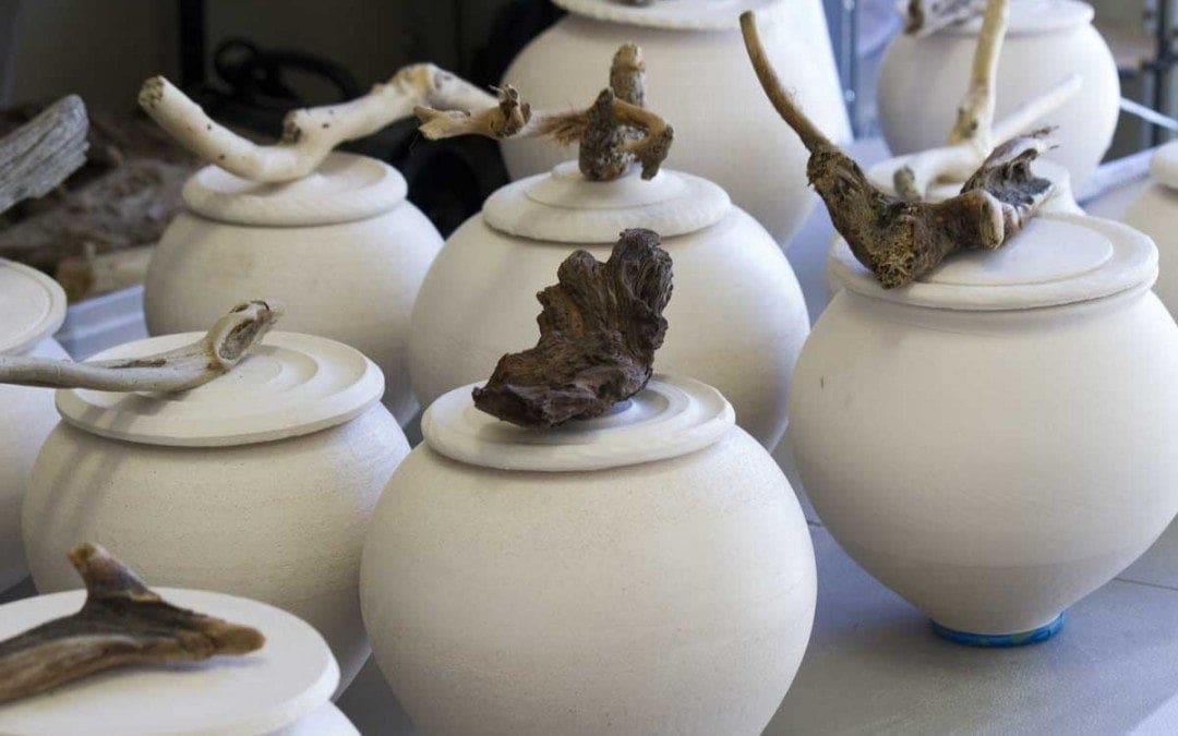 Raku pottery waiting to be glazed