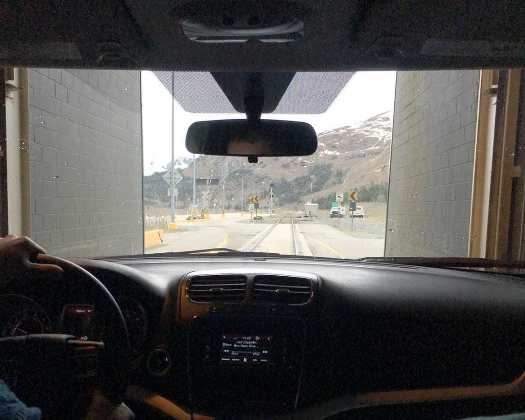The end of the Whittier tunnel